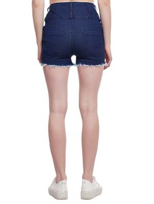 dark blue denim shorts - 15024375 - Standard Image - 3