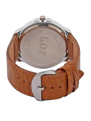 LOF White Round Dial Leather Strap Men's Multi function Analog watch - LW2010 - 15025102 - Standard Image - 3
