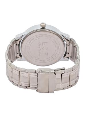 LOF Blue Round Dial Metal Strap Men's Multi function Analog watch - LW3002 - 15025108 - Standard Image - 3
