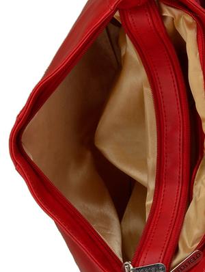 red leatherette sling bag - 15025120 - Standard Image - 3