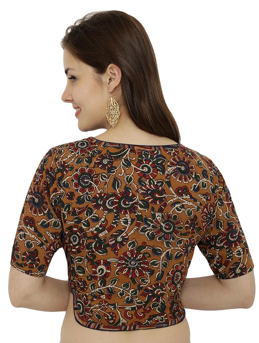 multi colored printed stitched blouse - 15025177 - Zoom Image - 3