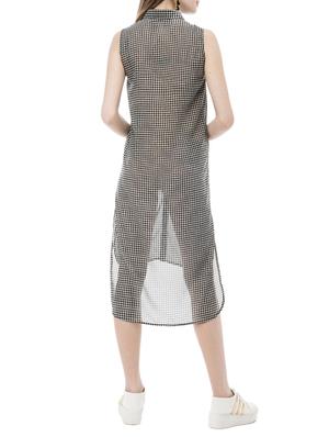black checkered shirt dress - 15025557 - Standard Image - 3