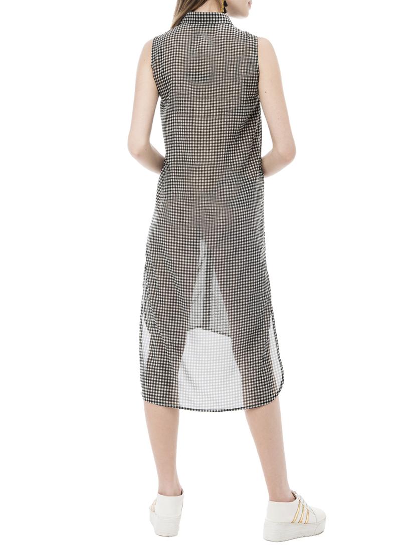 black checkered shirt dress - 15025557 - Zoom Image - 3
