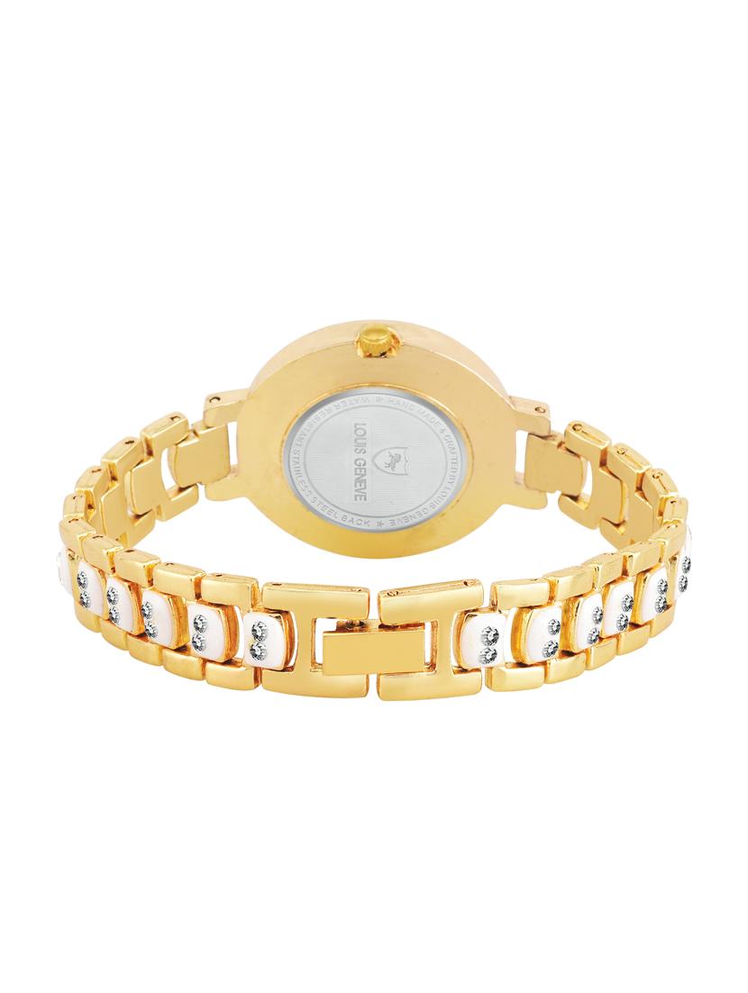LOUIS GENEVE White Dial Watch For Women - LG-LW-SS-GOLDEN-103 - 15025736 - Zoom Image - 3