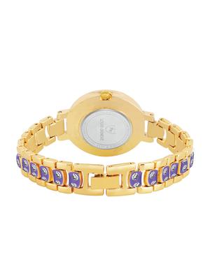 LOUIS GENEVE Purple Dial Watch For Women - LG-LW-SS-PGOLD-105 - 15025738 - Standard Image - 3