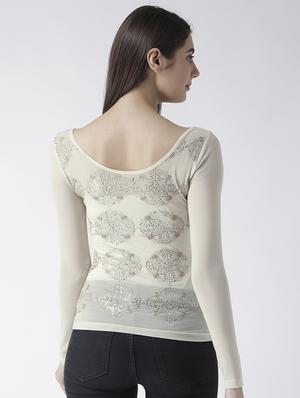embellished polyester top - 15026137 - Standard Image - 3