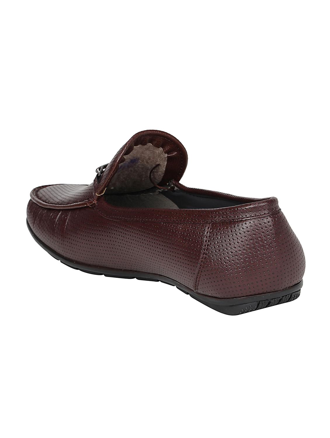 brown leatherette slip on loafer - 15026183 - Zoom Image - 3