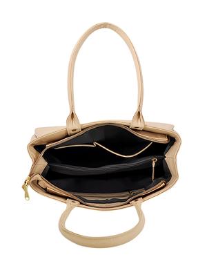 beige leatherette handbag - 15026489 - Standard Image - 3