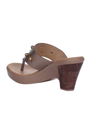 metallic open thong sandal - 15027127 - Standard Image - 3