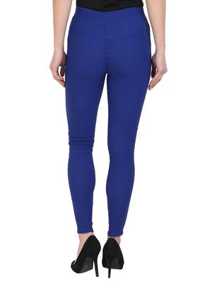 blue cotton lycra jeggings - 15027545 - Standard Image - 3
