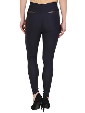 navy blue cotton lycra jegging - 15027548 - Standard Image - 3