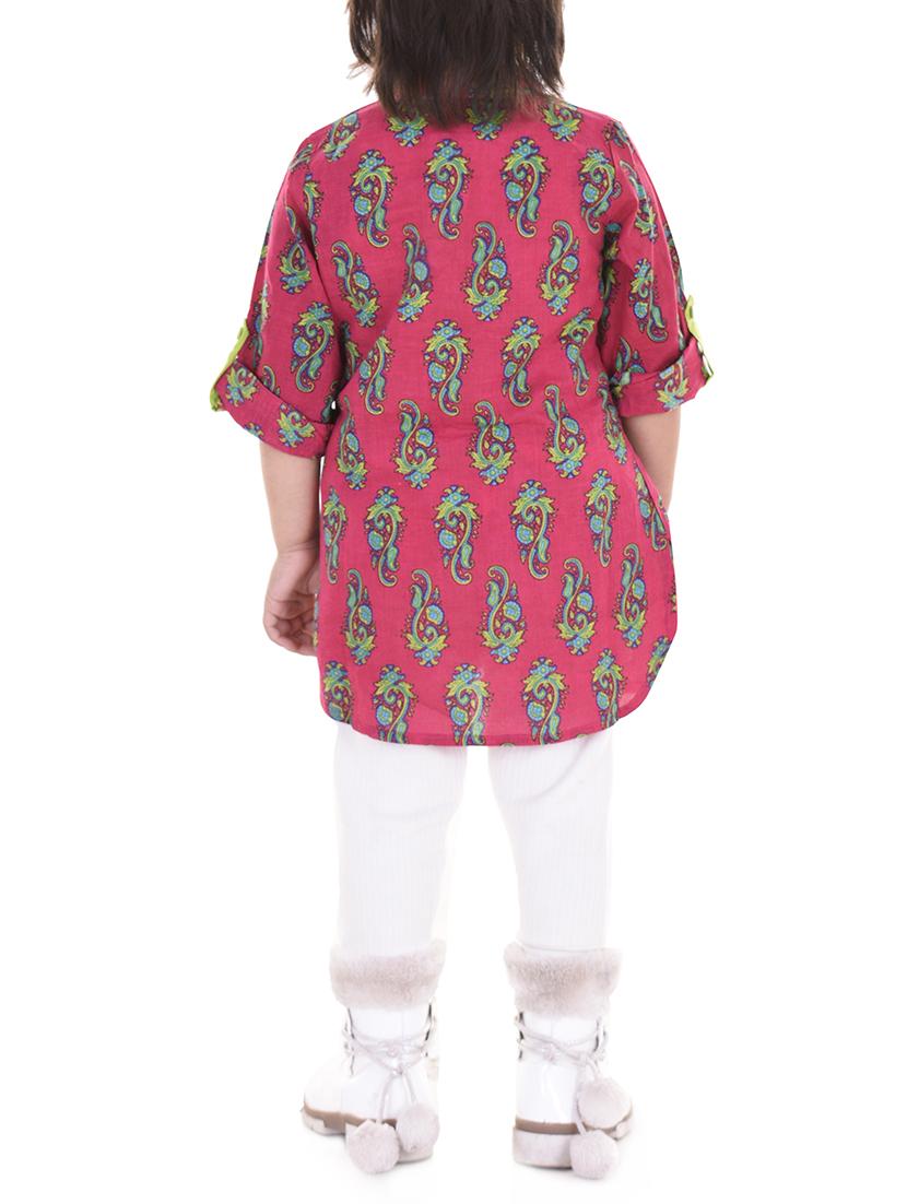 pink cotton kurti - 15027928 - Zoom Image - 3