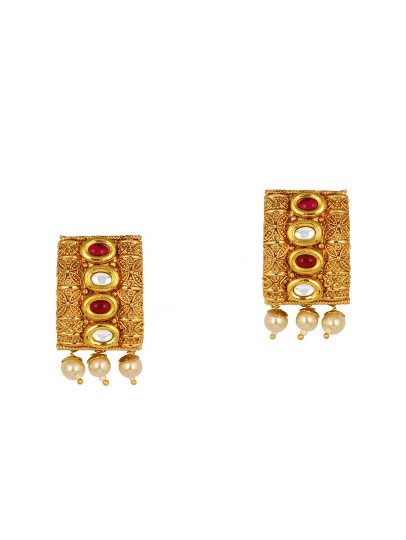 gold brass necklace & earrings set - 15028076 - Zoom Image - 3