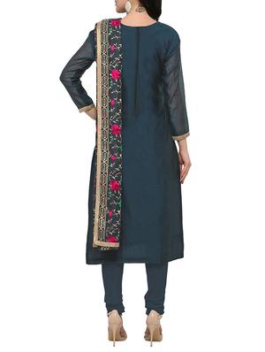 grey embroidered unstitched suit - 15029083 - Standard Image - 3
