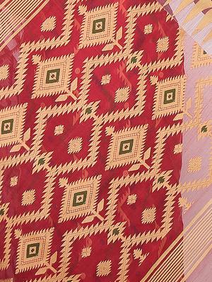 Zari hand woven jamdani saree - 15029209 - Standard Image - 3