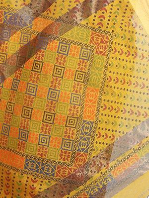 Floral handloom saree with blouse - 15029215 - Standard Image - 3