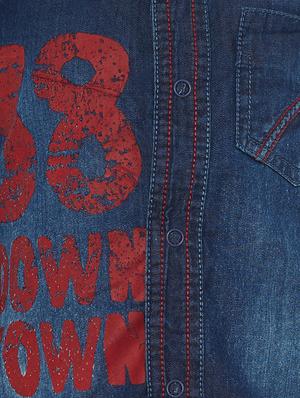 dark blue denim shirt - 15029721 - Standard Image - 3