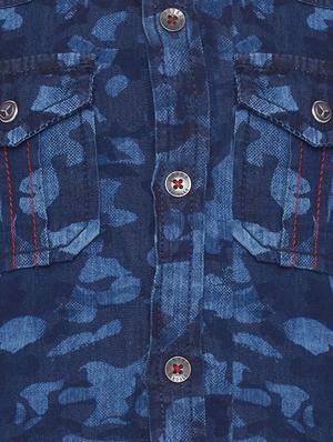 dark blue cotton shirt - 15029733 - Standard Image - 3