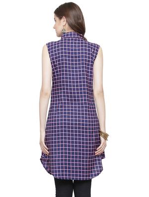 Checkered straight kurta - 15029885 - Standard Image - 3