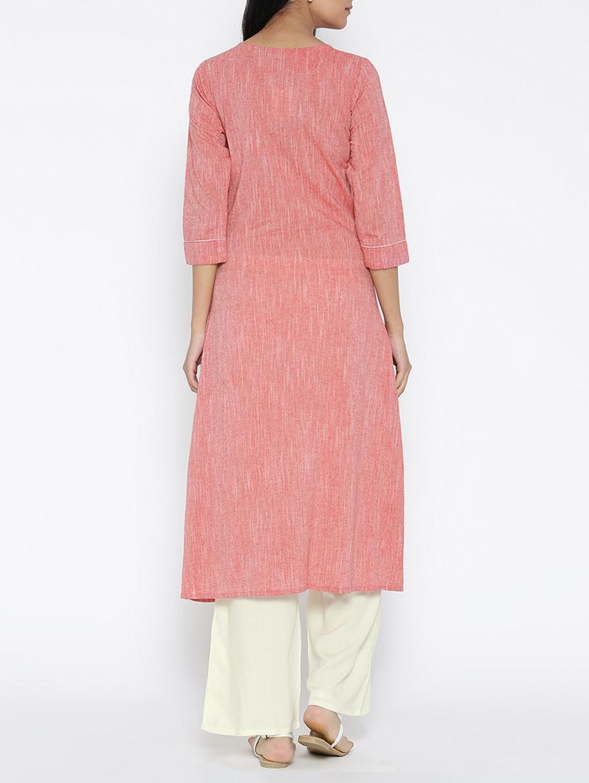pink kurta palazzo set - 15030403 - Zoom Image - 3