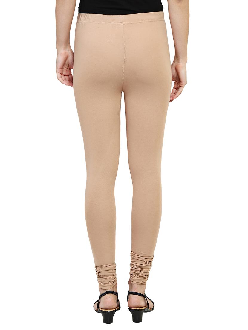 beige solid leggings - 15030594 - Zoom Image - 3