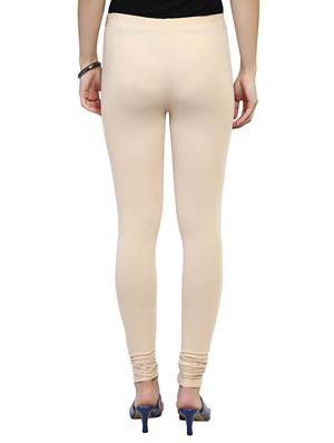 beige solid leggings - 15030596 - Standard Image - 3