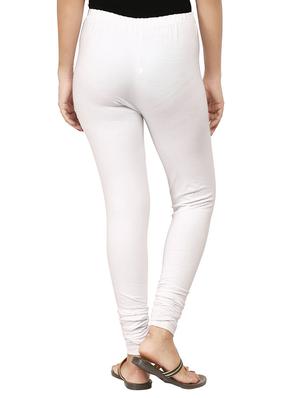 white solid leggings - 15030609 - Standard Image - 3