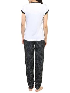 Multicolored printed nightwear pajama set - 15030633 - Standard Image - 3