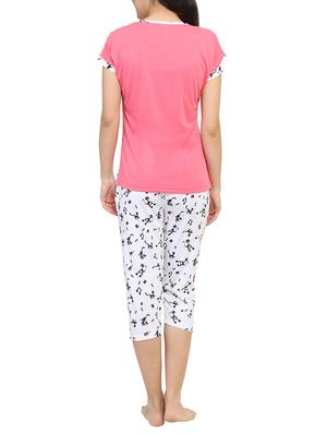 multicolored printed capri nightwear set - 15030658 - Standard Image - 3