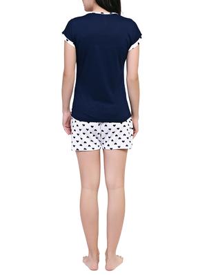multicolored printed nightwear shorts set - 15030678 - Standard Image - 3