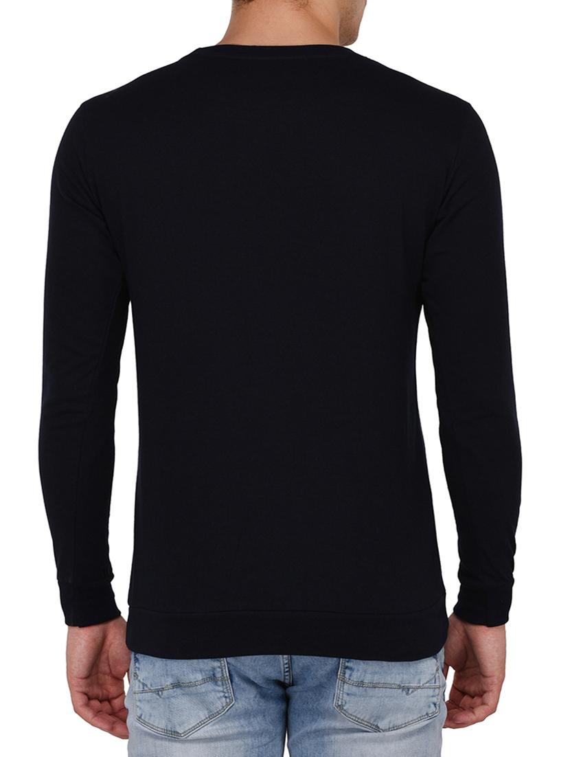 black cotton chest print tshirt - 15030767 - Zoom Image - 3