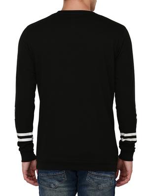 black cotton chest print tshirt - 15030768 - Standard Image - 3