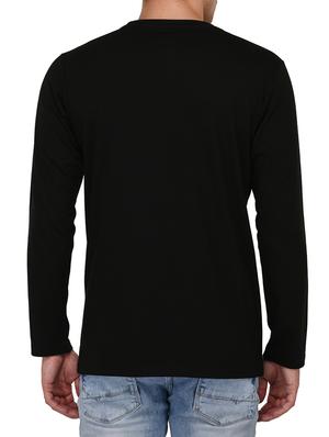 black cotton chest print tshirt - 15030770 - Standard Image - 3