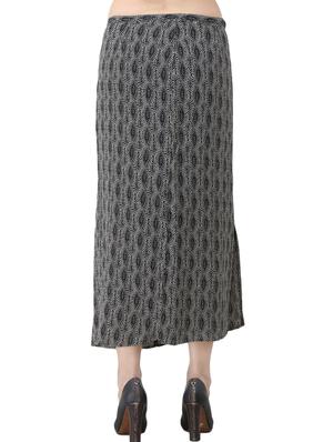 black printed viscose straight skirt - 15030776 - Standard Image - 3