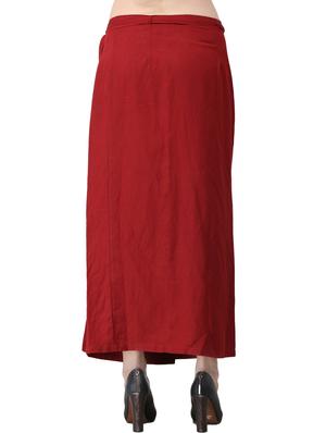 red linen wrap skirts - 15030778 - Standard Image - 3