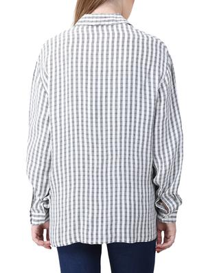 white viscose checkered shirt - 15030810 - Standard Image - 3