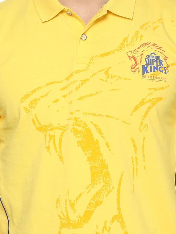 yellow cotton blend front print tshirt - 15030852 - Zoom Image - 3