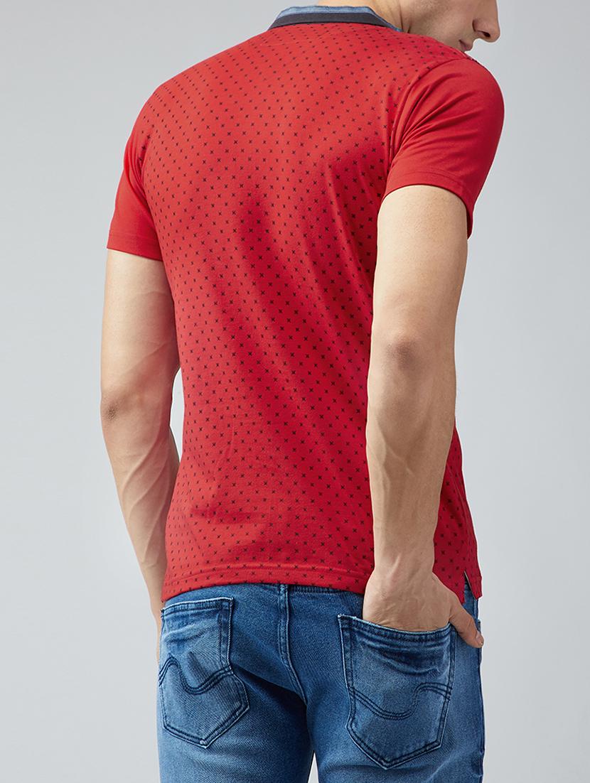 red cotton all over print t-shirt - 15030913 - Zoom Image - 3