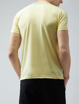yellow cotton front print t-shirt - 15030945 - Standard Image - 3