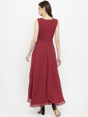 round neck asymmetric dress - 15031073 - Standard Image - 3