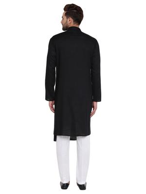 black rayon ethnic wear set - 15031318 - Standard Image - 3
