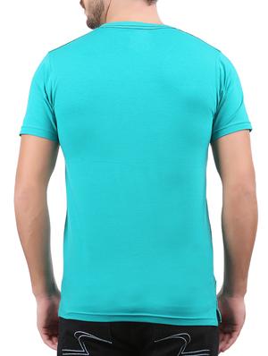 light blue cotton front print tshirt - 15032355 - Standard Image - 3