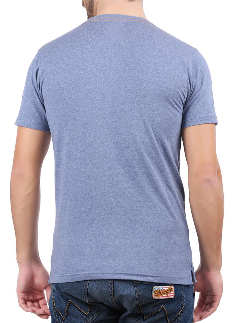 blue cotton front print tshirt - 15032380 - Zoom Image - 3