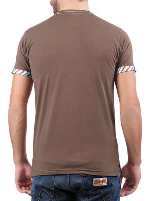 brown cotton pocket tees tshirt - 15032384 - Standard Image - 3