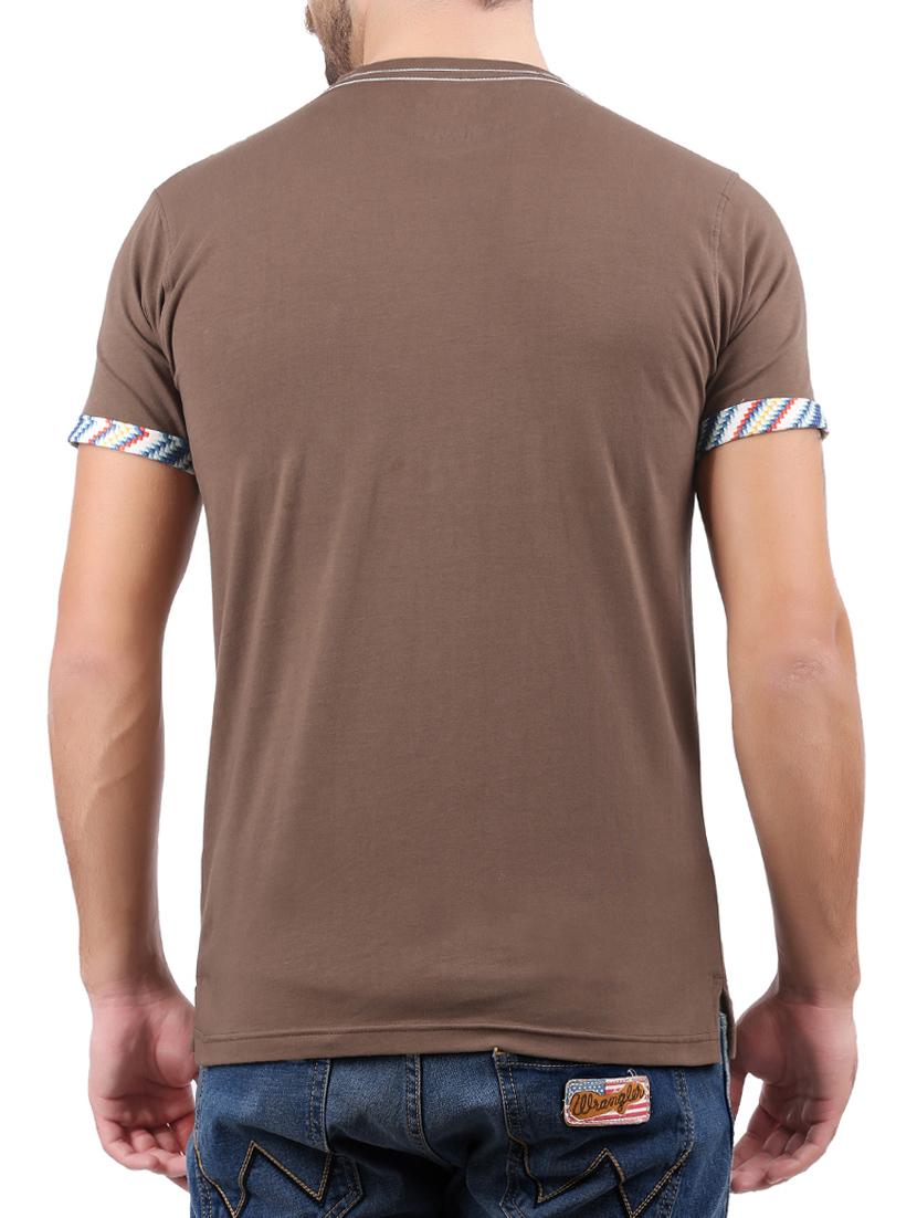 brown cotton pocket tees tshirt - 15032384 - Zoom Image - 3