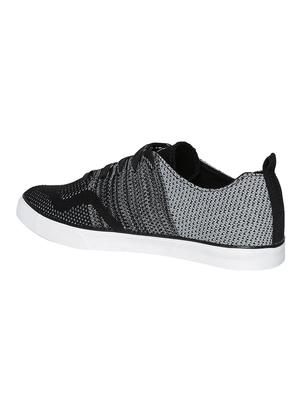 black Fabric lace up sneaker - 15033351 - Standard Image - 3