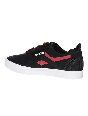 black leatherette lace up sneaker - 15033362 - Standard Image - 3