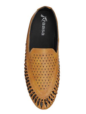tan Leatherette casual slipon - 15033428 - Standard Image - 3