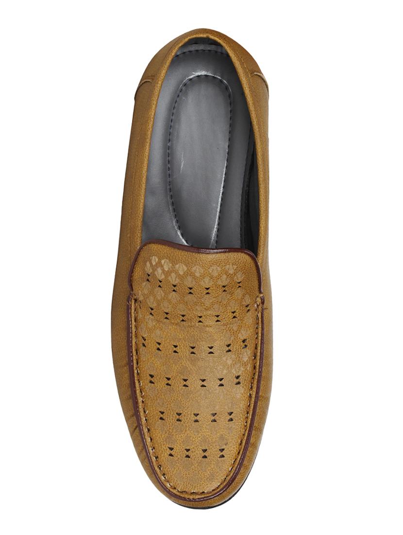 tan leatherette slip on loafer - 15033432 - Zoom Image - 3