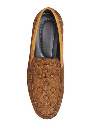 tan leatherette slip on loafer - 15033434 - Standard Image - 3